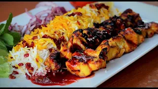 Joojeh kabab Recipe - Persian Saffron Chicken kebab