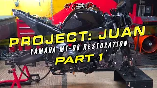 PROJECT: JUAN | YAMAHA MT-09 RESTORATION | BY ZERO ONE MOTO