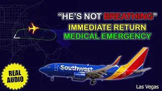 Immediate return due to medical emergency. Southwest Boeing 737 returns to Las Vegas. Real ATC