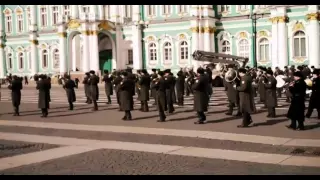 Russian marching band, St  Petersburg