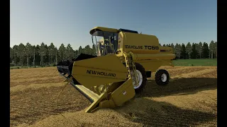 FS22 Harvesting barley in Finland! New Holland TC59