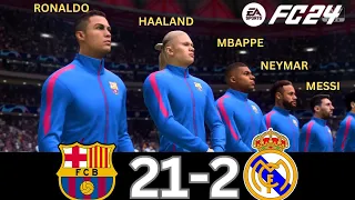 WHAT HAPPEN IF MESSI, RONALDO, MBAPPE, NEYMAR, PLAY TOGETHER ON REAL MADRID VS BARCELONA