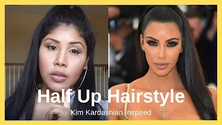 Hair Half Up | kim Kardashian Inspired