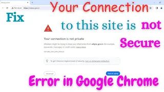 Your Connection To This Site Is Not Secure Chrome Fix | Your Connection To This Site Isn't Secure