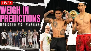 Magsayo vs Vargas & Figueroa vs Castro WEIGH IN Face Off | FULL Card Preview & Predictions |