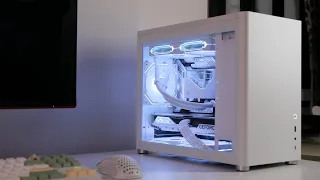 All White Gaming RTX 4070 mATX PC Build - Jonsbo D30