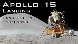 Apollo 15 landing from PDI to Touchdown
