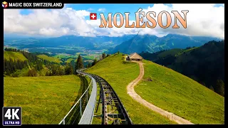 Moléson 4K 🇨🇭 Family Attractions & Funicular + Cable Car to Swiss Prealps Mountain, La Gruyères Ep#2