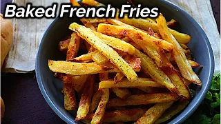 Baked French Fries Recipe | How To Make Crispy French fries In Oven