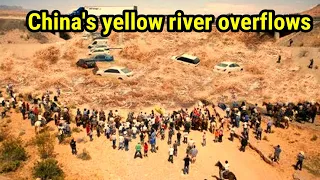 China, the yellow river overflows! China's streets become rivers