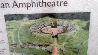 A visit to Roman town of Silchester with walls and amphitheatre tour, Hampshire, UK.