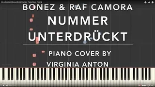 Nr. unterdrückt Bonez & Raf Camora Piano Tutorial Instrumental Cover