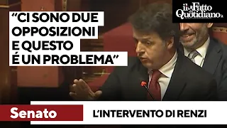 Senato, Renzi: "Ci sono due opposizioni e questo è un problema" - L'intervento integrale