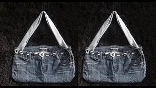 DIY: Recycle Old Jeans Into a Purse or Handbag - No Sew by {MadeByFate} #27