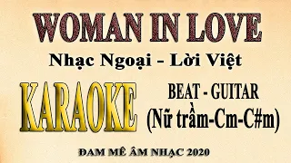 Karaoke WOMAN IN LOVE Tone Nữ Barbra Streisand - Lời Việt