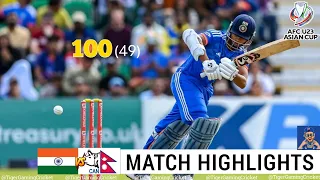 India vs Nepal Quarter Final 1 T20 Asian Games Cricket Match Full Highlights 03/10/2023