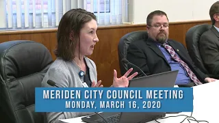 Meriden City Council March 16, 2020