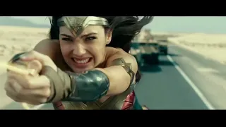 Wonder Woman (2020) Highway Fight Scene Diana Starts To Lose Powers
