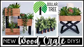 *NEW* DOLLAR TREE DIY WOOD Craft Hacks | Crates & Trays | Must Try Easy High-End Style Home Decor!
