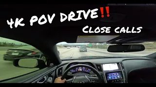 4K POV DRIVE!!! MY NEW Q60 BROKE DOWN ON ME WHILE CUTTING UP IN TRAFFIC (GONE WRONG)