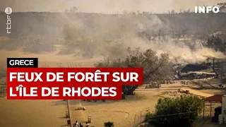 Cauchemar en Grèce : feux de forêt sur l’île de Rhodes - RTBF Info