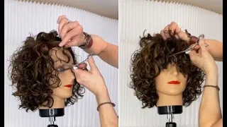 Curly Fringe/Bangs Haircut | Things to consider when cutting bangs for curly hair