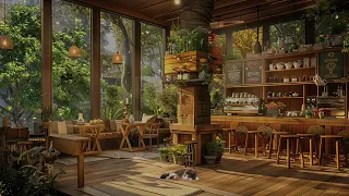 Relax on Sunday with a Warm Space in a Wooden House | Smooth Bossa Nova Jazz Music for a Calm Mood