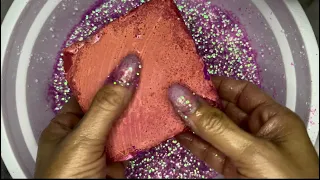 4K=Pink Water & Glitter💖 #gymchalk #asmr #crunchy #watercrush #watercrumble #bsngymchalk