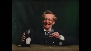 Old Man Drinking a Glass of Beer (1897) (Colorized)