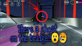 There a ghost on the bridge!😰 in (Sakura school Simulator!!)