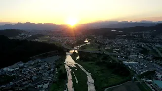 群馬県高崎市の夕焼け空をドローン空撮してみたVLOG#03