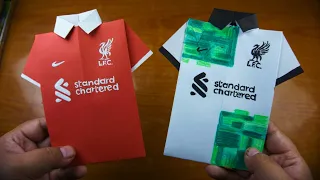 How to make Liverpool paper jersey - DIY | origami | paper craft | paper jersey