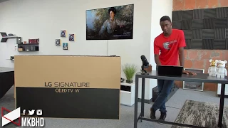 LG 77' WALLPAPER TV UNBOXING!