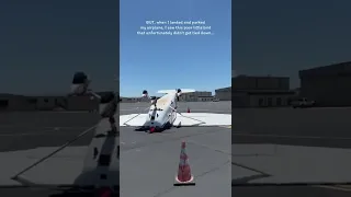 Landing in high winds and a flipped over Cessna!