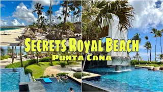 [4K] Secrets Royal Beach All Inclusive Hotel | Punta Cana | Full Tour | Dominican Republic