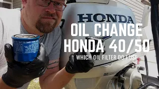 Oil Change Honda 40/50hp Outboard