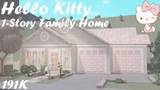 ♡ Bloxburg Hello Kitty House ♡ - | Bloxburg Hello Kitty Family House Speedbuild |