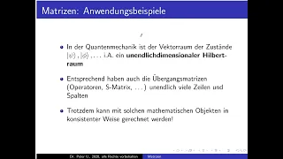 Matrizen, Folge 66: Anwendungsbeispiel: S-Matrix in der Quantenmechanik