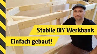 Einfache DIY Werkbank selber gebaut - Nur mit Säge und Akkuschrauber! 🤩