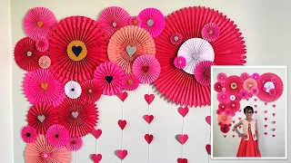 Easy paper fan birthday decoration | Paper fan Backdrop | Paper fan for decoration