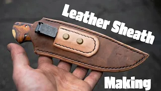 Making a Leather Sheath for a Custom Hunting Knife (Full Build)