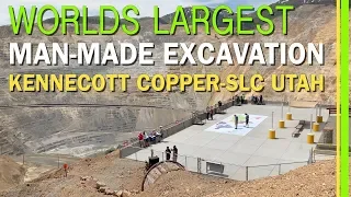 WORLD'S LARGEST MAN-MADE EXCAVATION-KENNECOTT COPPER MINE-BINGHAM CANYON-SALT LAKE CITY-UTAH-EP78