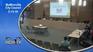 McMinnville City Council Meeting 3-13-18