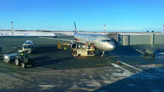 Взлёт "с ходу" в аэропорту Толмачёво (Новосибирск) на бору Airbus A321 а.к. Аэрофлот