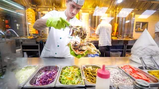 Unique SHAWARMA Technique!! Bucharest Street Food + Market Tour in Romania!!