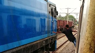 Stupid Boy Doing Dangerous Stunt In Running Train | #dangerousstuntinrunningtrain
