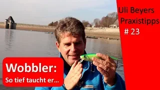 Tauchtiefen für Wobbler ermitteln