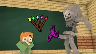 Школа Монстров и Мобов: Спиннер Челлендж и Рисование - Анимация Minecraft