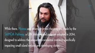 Jason Momoa represents small island nations in moving U.N. speech addressing climate change