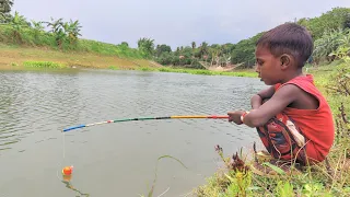 Best Hook fishing 2022✅|Little Boy hunting fish by fish hook From Beautiful  nature🥰🥰Part-66